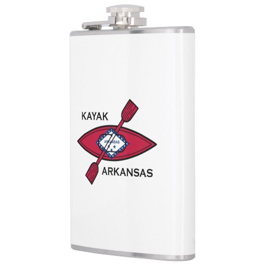 Kayak Arkansas Flag Flachmann (Links)