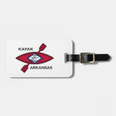 Kayak Arkansas Flag Gepäckanhänger (Vorderseite horizontal)