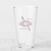 Kayak Arkansas Flag Glas (Rückseite)