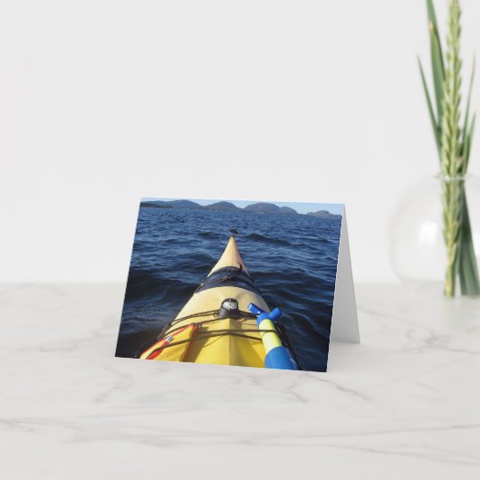 Kayak auf der Blankenkarte des Sees Karte (Vorderseite)