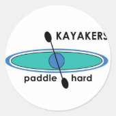 Kayak-Aufkleber Runder Aufkleber (Vorderseite)