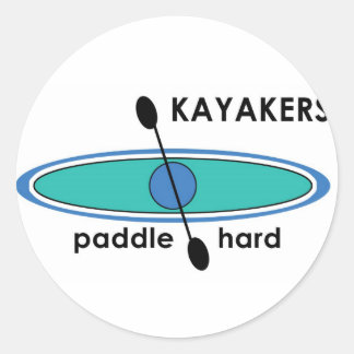 Kayak-Aufkleber Runder Aufkleber