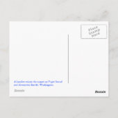 Kayak bei Seattle Sunset Postcard Postkarte (Rückseite)