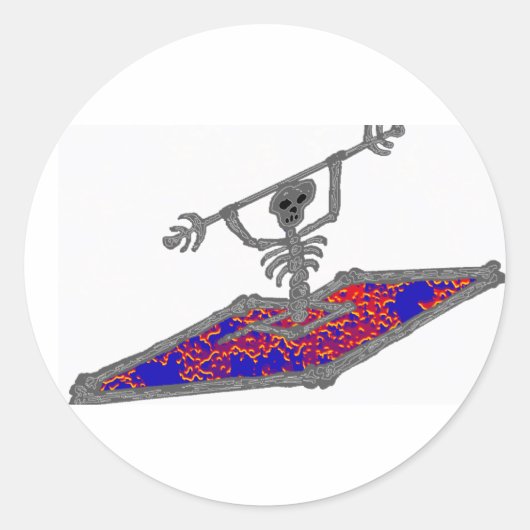 Kayak Bones Float Runder Aufkleber (Vorderseite)