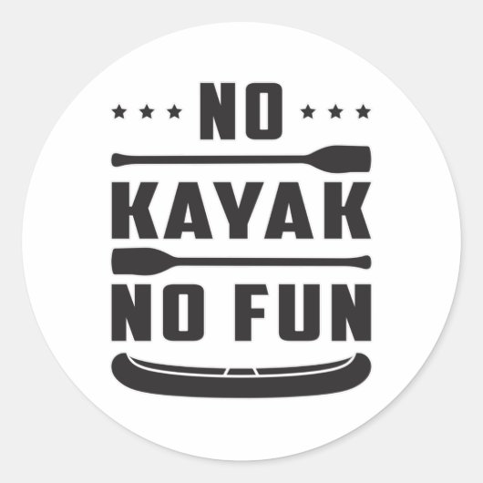 Kayak Canoeing Kayaking Kanu Paddle Geschenk Idee Runder Aufkleber (Vorderseite)