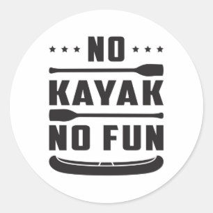 Kayak Canoeing Kayaking Kanu Paddle Geschenk Idee Runder Aufkleber