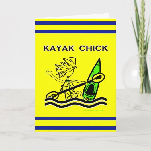 Kayak Chick Designs & Things Karte (Vorderseite)
