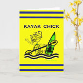 Kayak Chick Designs & Things Karte (Gelbe Blume)