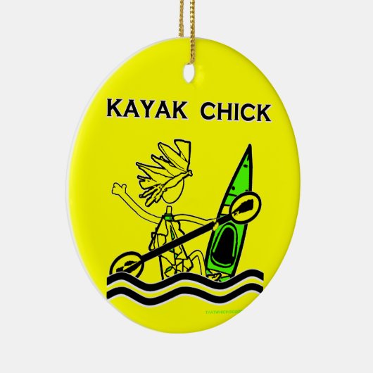 Kayak Chick Designs & Things Keramik Ornament (Rechts)