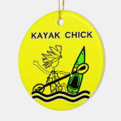 Kayak Chick Designs & Things Keramik Ornament (Links)