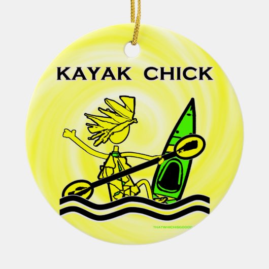Kayak Chick Designs & Things Keramikornament (Vorne)