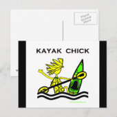 Kayak Chick Designs & Things Postkarte (Vorne/Hinten)
