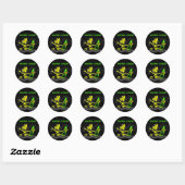 Kayak Chick Fun Round Sticker (Blatt)