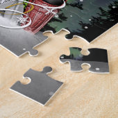 Kayak Christmas Tree Aurora Borealis Familienname Puzzle (Seite)