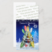 Kayak Christmas Tree Feiertagskarte (Vorne/Hinten)