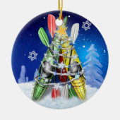Kayak Christmas Tree Keramik Ornament (Vorne)