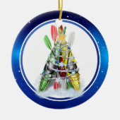 Kayak Christmas Tree Keramikornament (Vorne)