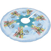 Kayak Christmas Tree Nature Lovers Polyester Weihnachtsbaumdecke (Schrägansicht)