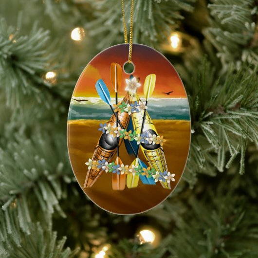Kayak Christmas Tree - Tropical Keramikornament (Baum)