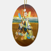 Kayak Christmas Tree - Tropical Keramikornament (Links)