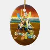 Kayak Christmas Tree - Tropical Keramikornament (Vorne)
