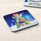 Kayak Christmas Tree Untersetzer (Linke Seite)