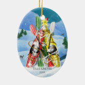 Kayak Christmas Tree Wonders of Nature Keramikornament (Hinten)