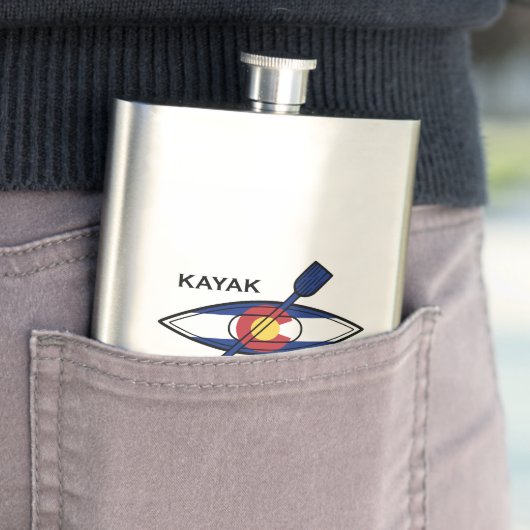 Kayak Colorado Flag Flachmann (Beispiel)