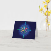 Kayak Compass Rose notecard Karte (Gelbe Blume)