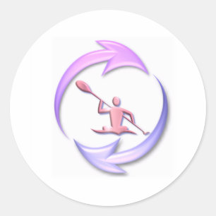 Kayak Cycle Design Runder Aufkleber