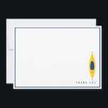 Kayak Dankeskarte<br><div class="desc">Diese gelben und blauen Dankeskarten mit Kajak und Text Ihrer Wahl werden den Abenteurer im Freien in Ihrem Leben erfreuen. Ideal für Einzelpersonen oder Paare. Teil einer Sammlung von Parcel Studios. Kundenspezifische Anfragen sind willkommen.</div>