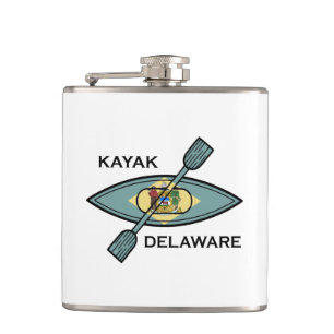 Kayak Delaware Flag Flachmann