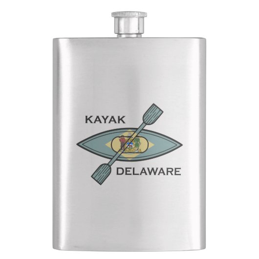 Kayak Delaware Flag Flachmann (Vorderseite)