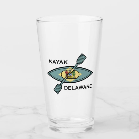 Kayak Delaware Flag Glas (Vorderseite)