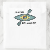 Kayak Delaware Flag Rechteckiger Aufkleber (Tasche)