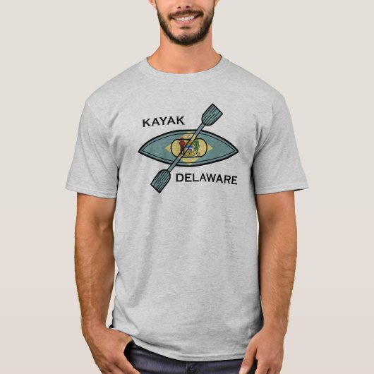 Kayak Delaware Flag T-Shirt (Vorderseite)