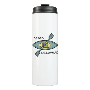Kayak Delaware Flag Thermosbecher