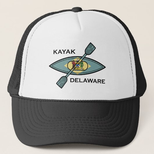 Kayak Delaware Flag Truckerkappe (Vorderseite)