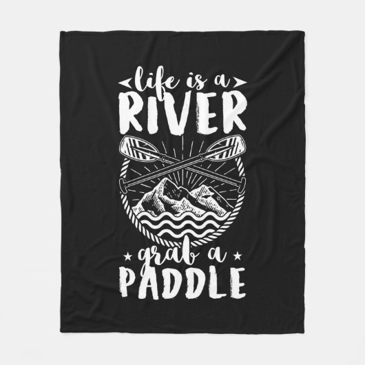 Kayak Driver Life ist ein Fluss Fleecedecke (Vorderseite)