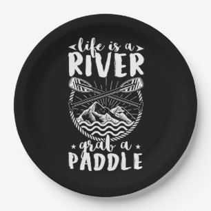 Kayak Driver Life ist ein Fluss Pappteller