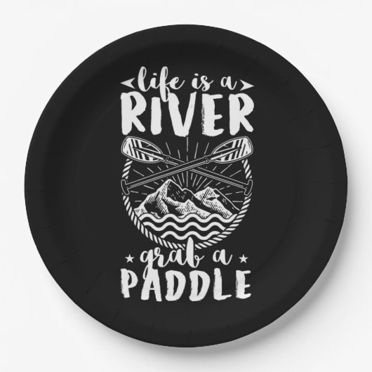 Kayak Driver Life ist ein Fluss Pappteller (Vorderseite)