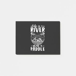 Kayak Driver Life ist ein Fluss Post-it Klebezettel