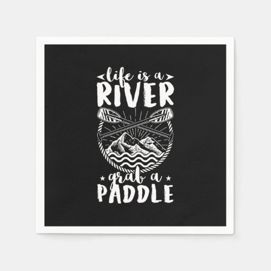 Kayak Driver Life ist ein Fluss Serviette (Vorderseite)