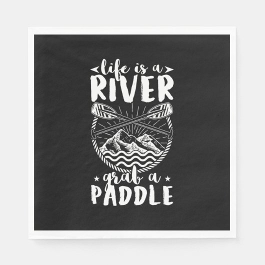 Kayak Driver Life ist ein Fluss Serviette (Vorderseite)