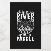 Kayak Driver Life ist ein Fluss Weinetikett (Einzelnes Label)