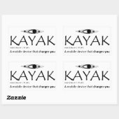 Kayak, ein mobiles Gerät, das Sie auflädt Rechteckiger Aufkleber (Blatt)