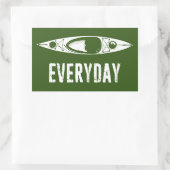 Kayak Everyday Rechteckiger Aufkleber (Tasche)