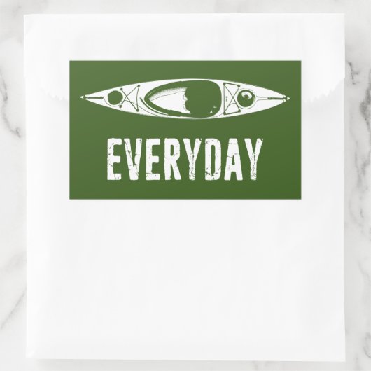 Kayak Everyday Rechteckiger Aufkleber (Tasche)