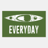 Kayak Everyday Rechteckiger Aufkleber (Vorderseite)