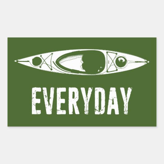 Kayak Everyday Rechteckiger Aufkleber (Vorderseite)
